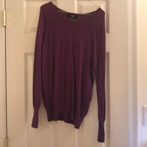 Purple Wide-Neck Sweater